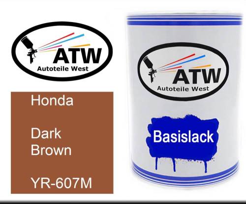 Honda, Dark Brown, YR-607M: 500ml Lackdose, von ATW Autoteile West.